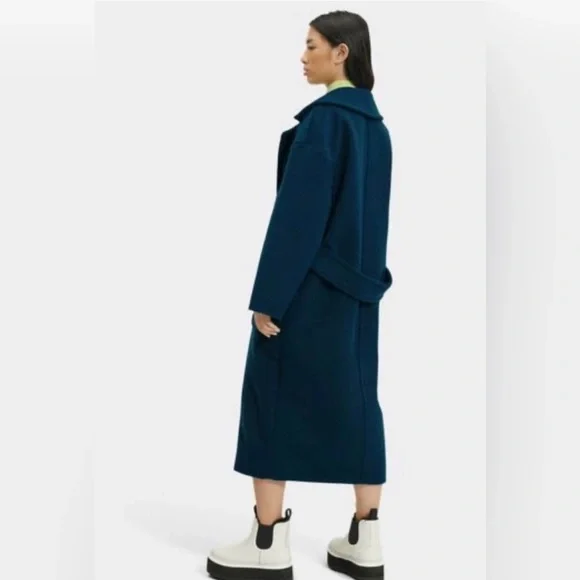 UGG Blue Hattie oversized long wool coat